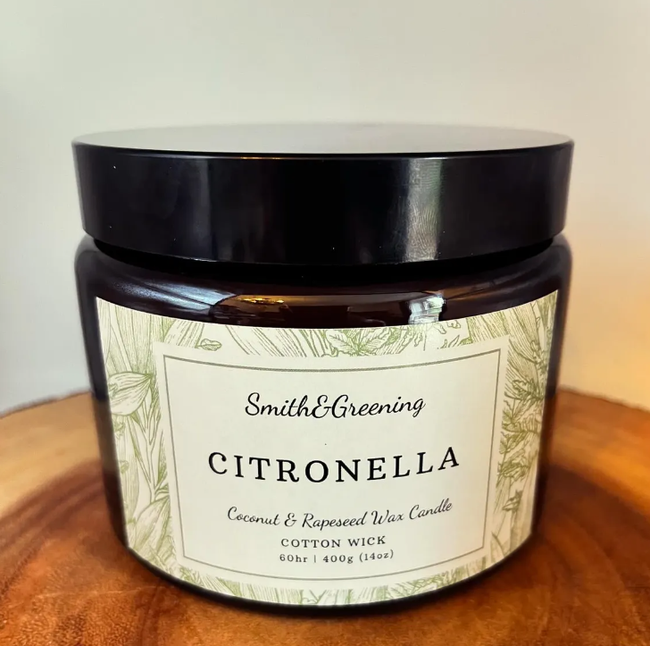 Citronella and Lemongrass Coconut & Rapeseed Wax Candle